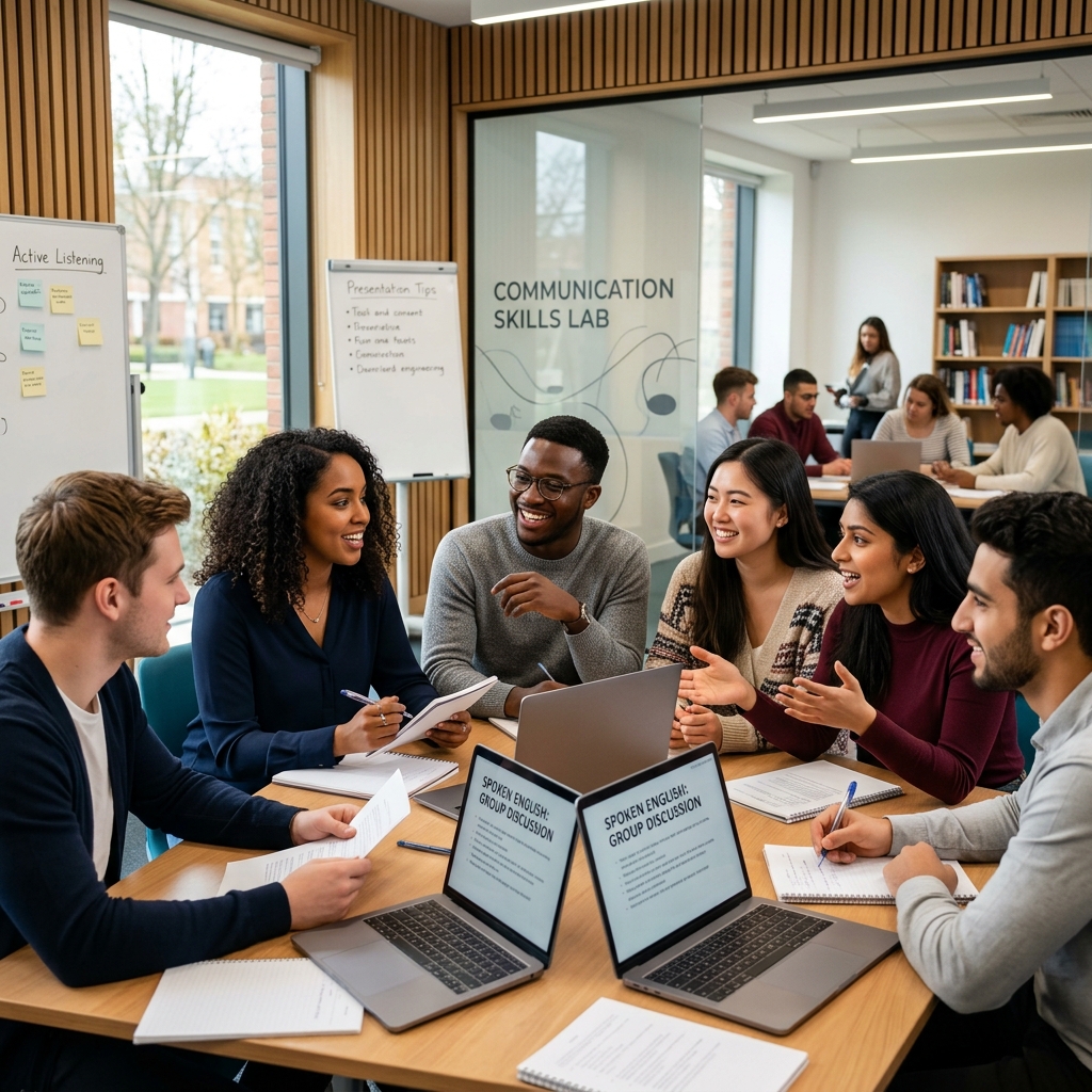 Students in a professional learning environment
